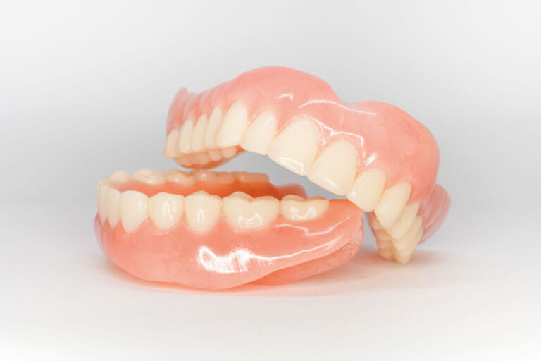 front view of complete denture